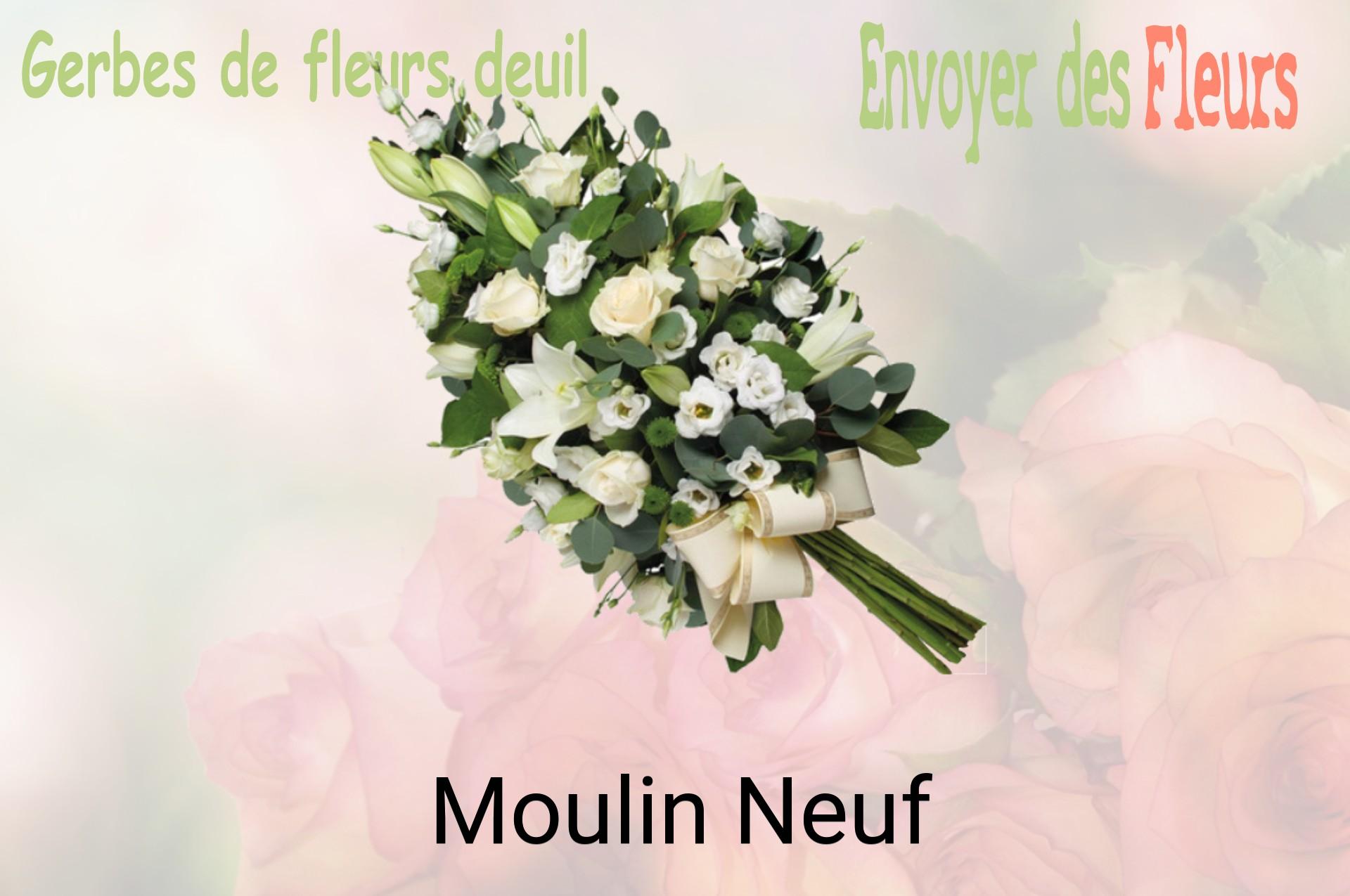 Gerbe de fleurs de deuil livrée à Moulin-Neuf